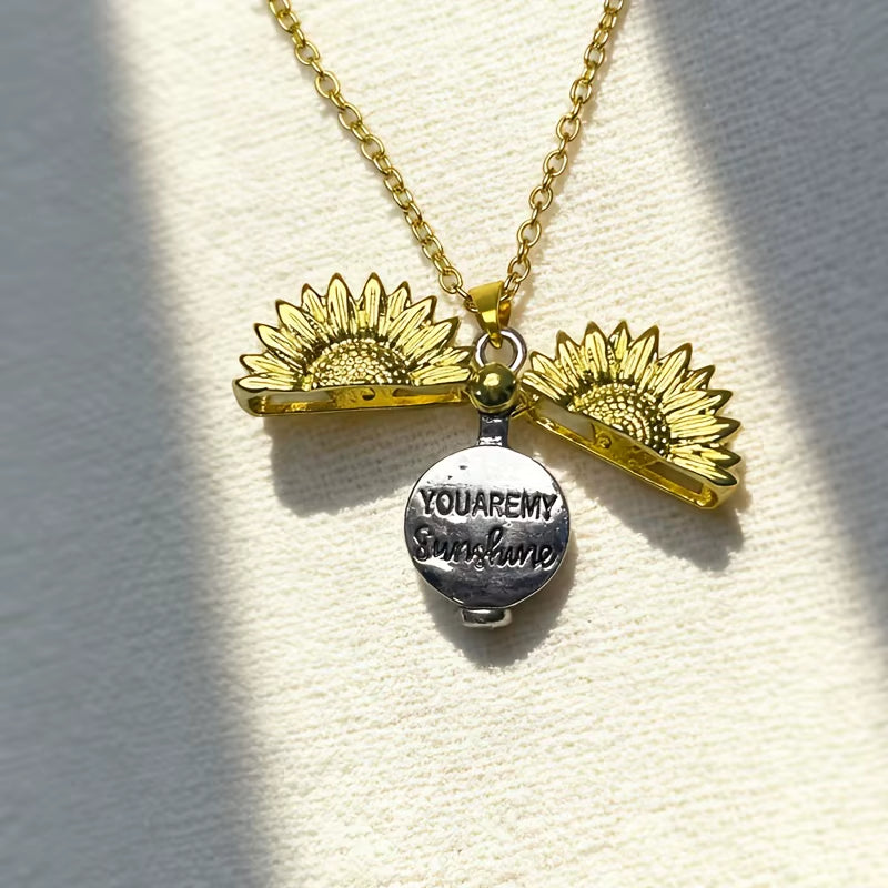 Cherish Your Memories with the You Are My Sunshine Sunflower Pet Urn Ash Necklace