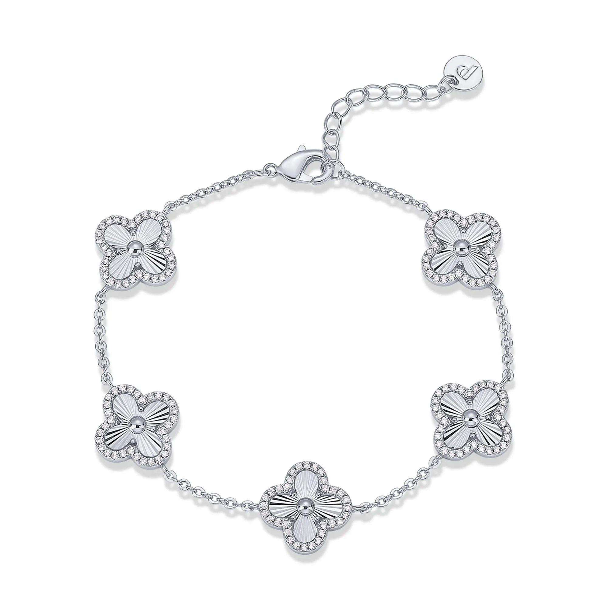 Elevate Your Style with the PAVOI 14K Gold Plated Clover Bracelet - A Sparkling Lucky Charm for Women