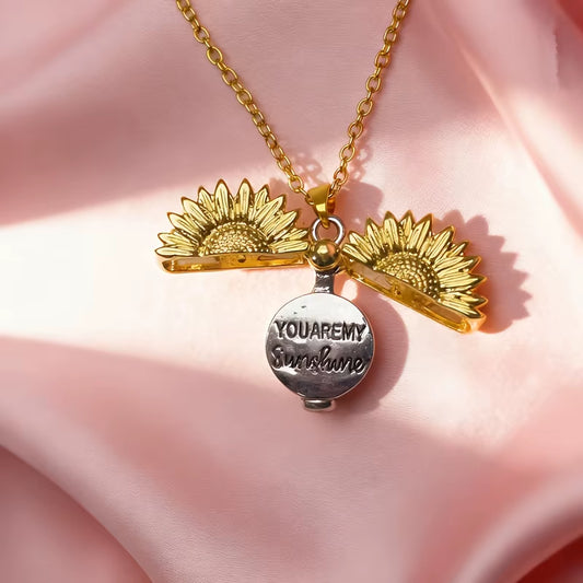 Cherish Your Memories with the You Are My Sunshine Sunflower Pet Urn Ash Necklace