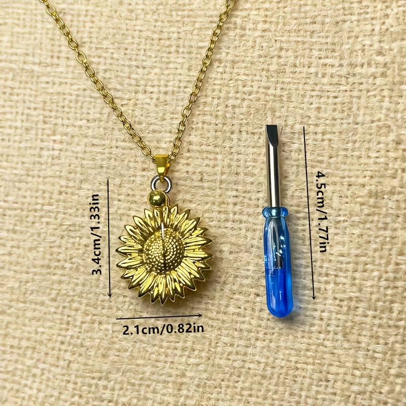 Cherish Your Memories with the You Are My Sunshine Sunflower Pet Urn Ash Necklace