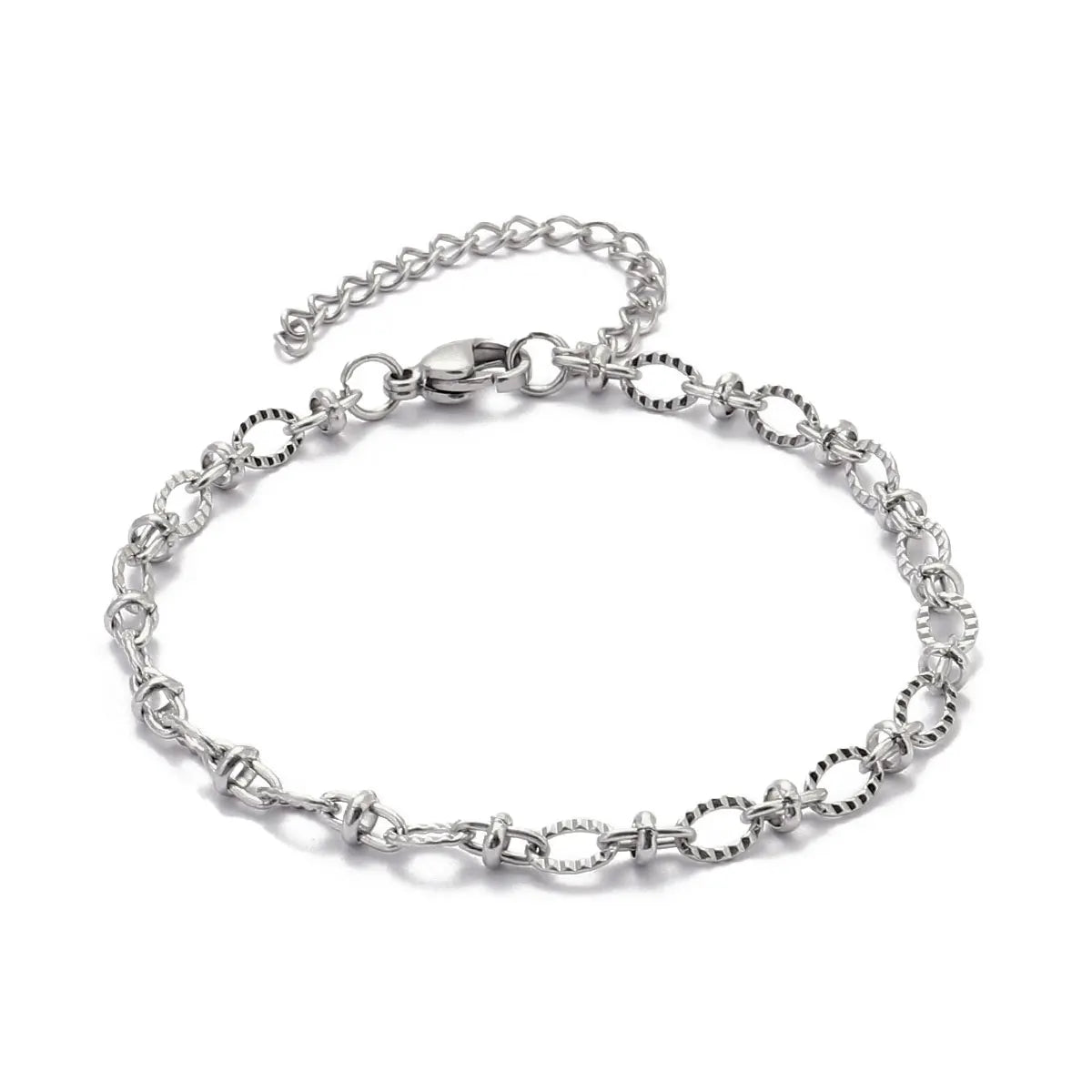 Elevate Your Style with 5Pcs 18K Gold Plated Stainless Steel Paperclip Cross Link Chain Bracelets - Perfect for DIY Charm Jewelry Making!