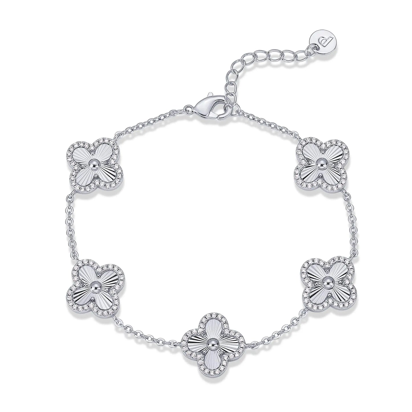 Elevate Your Style with the PAVOI 14K Gold Plated Clover Bracelet - A Sparkling Lucky Charm for Women